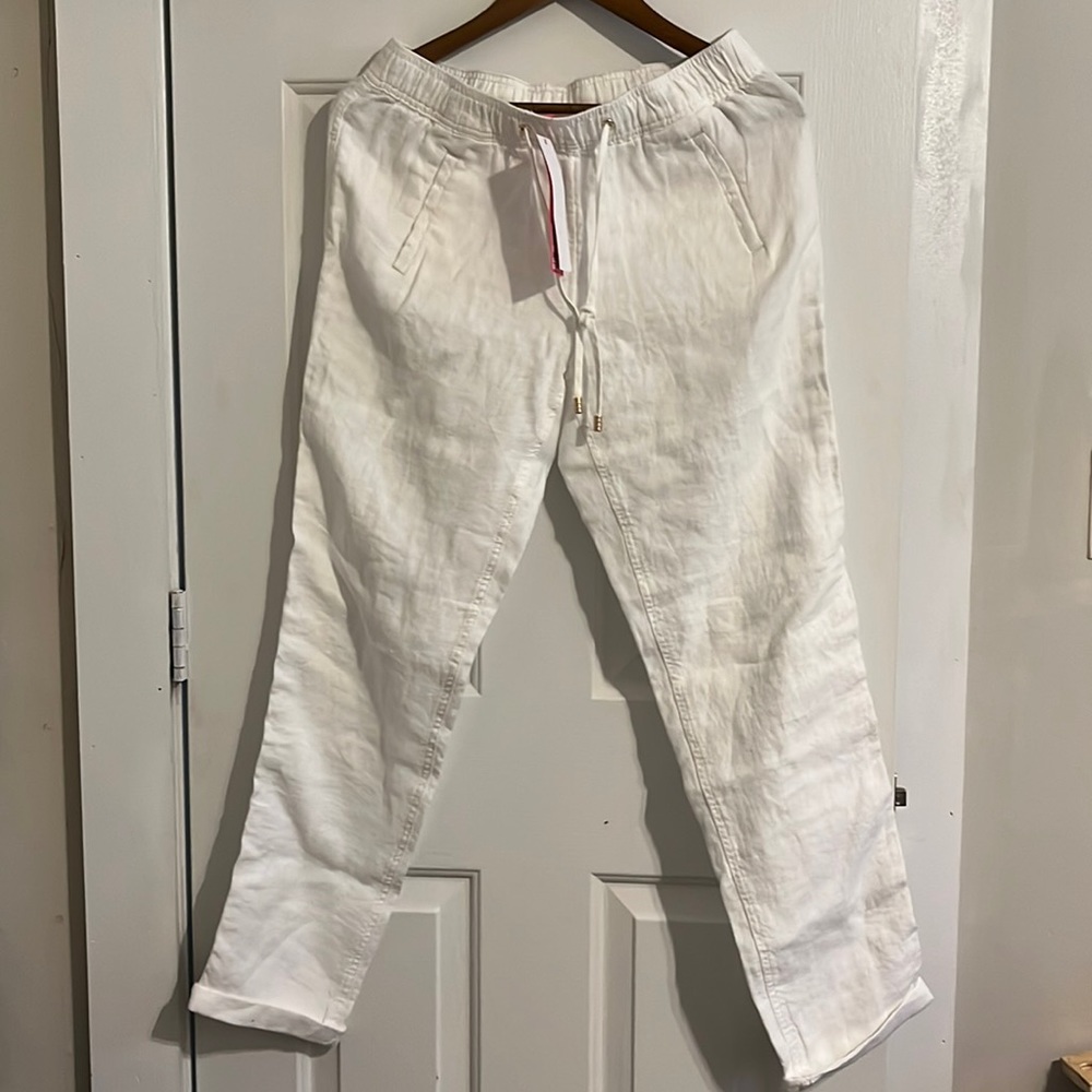Lilly Pulitzer Taron Linen Pant in Resort White